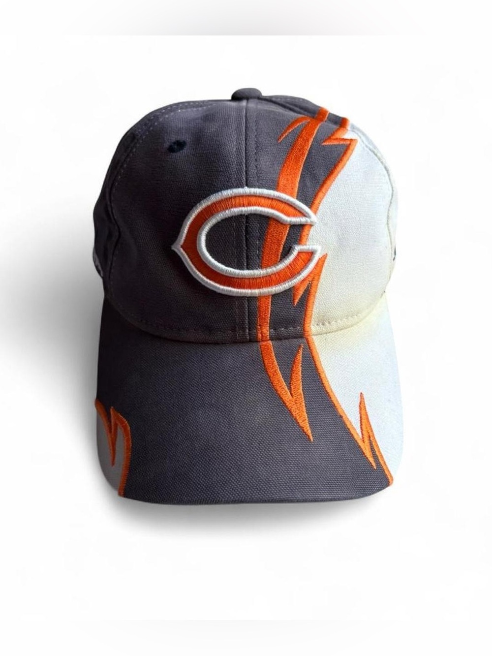 Vintage Chicago Bears NFL Reebok Jagged Lighting Bolt Shark Tooth Cap Football